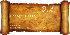 Dorogi Lilla névjegykártya